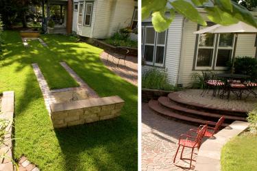 Minneapolis Landscaping Sideyard Horseshoes and Patio