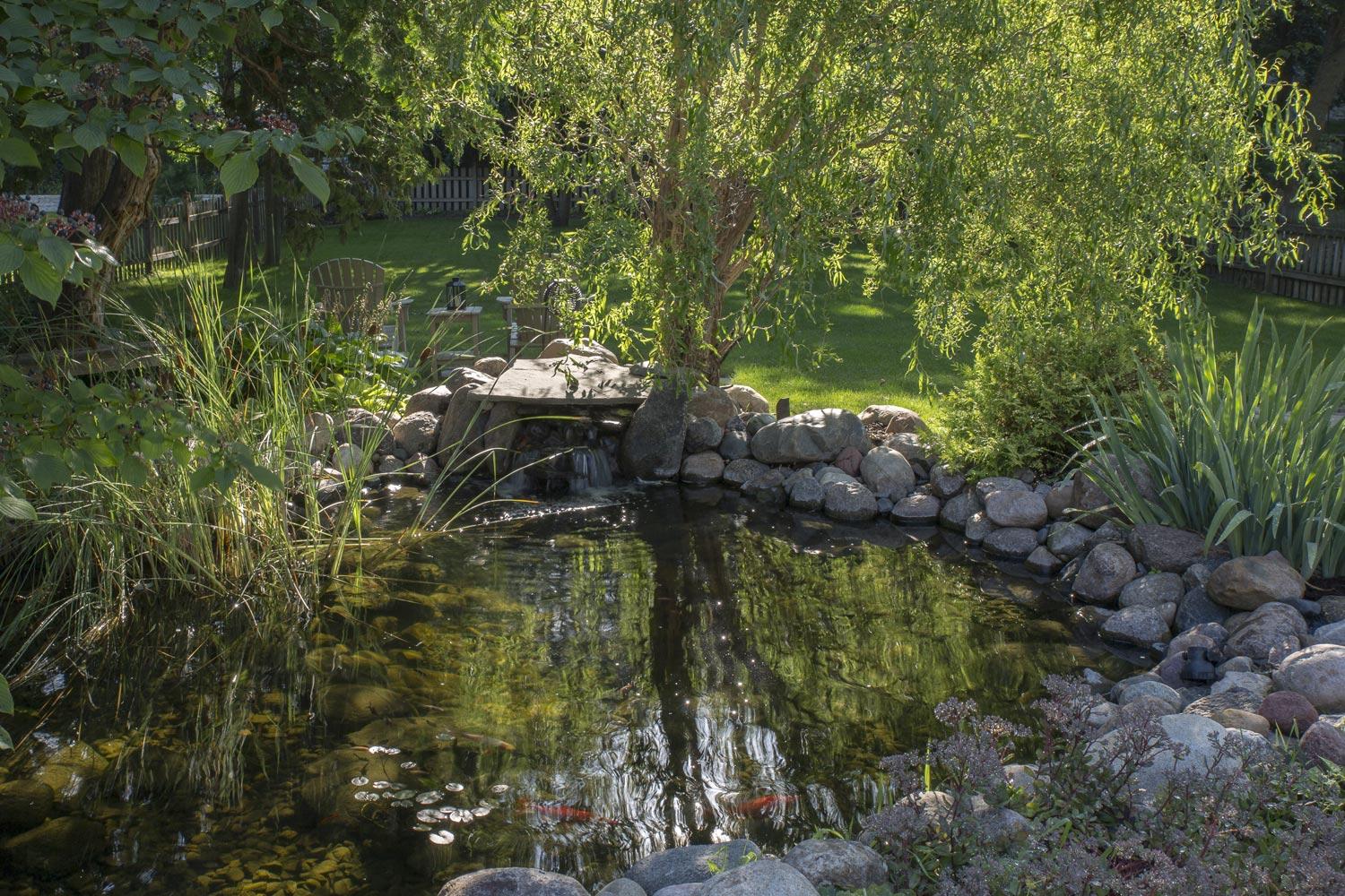 Koi pond landscaping design