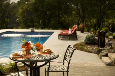 Woodbury, MN patio and pool Landscape design
