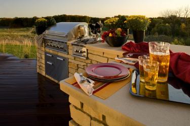 Backyard kitchen with an unmatched view