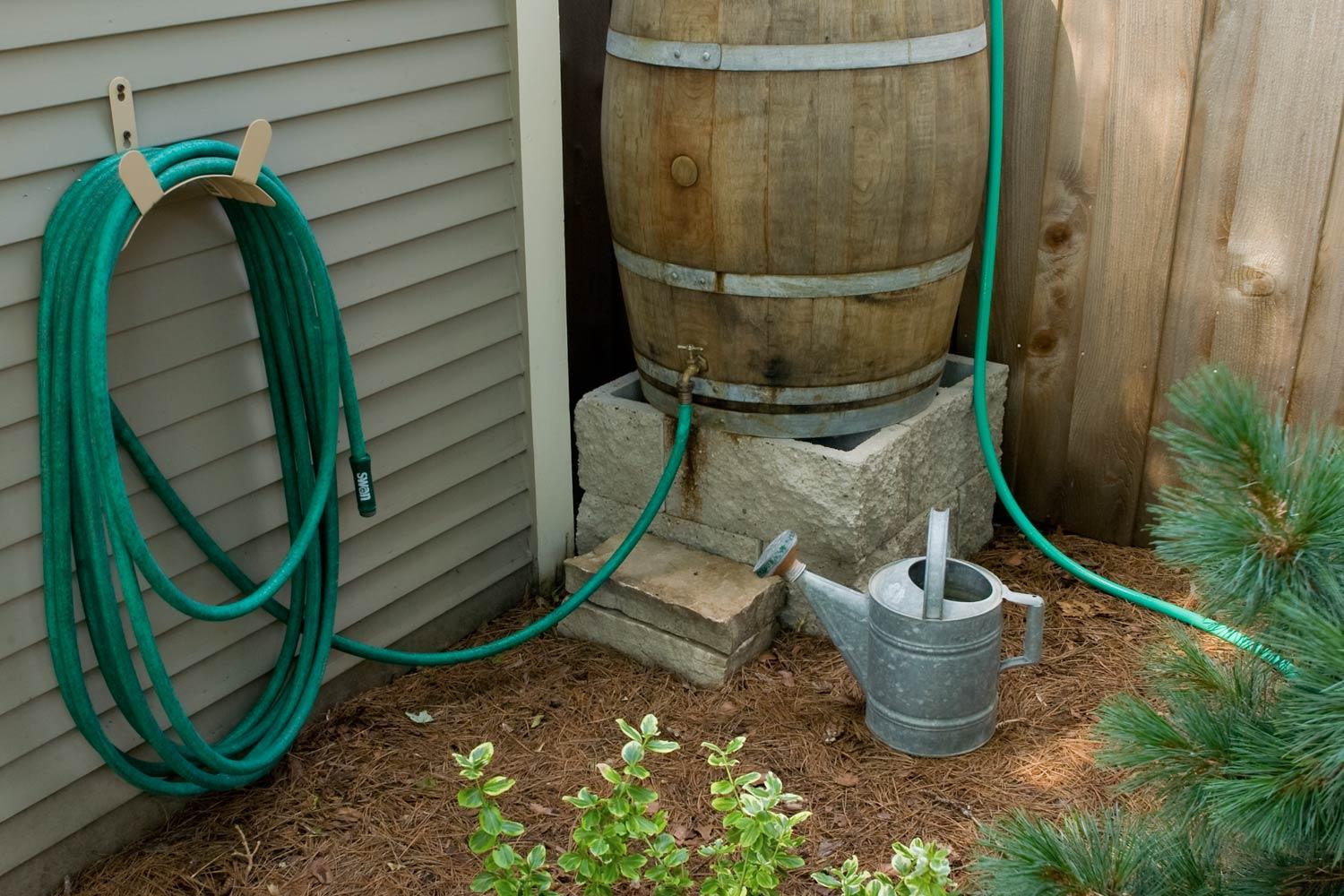 rain barrel and hose in minneapolis